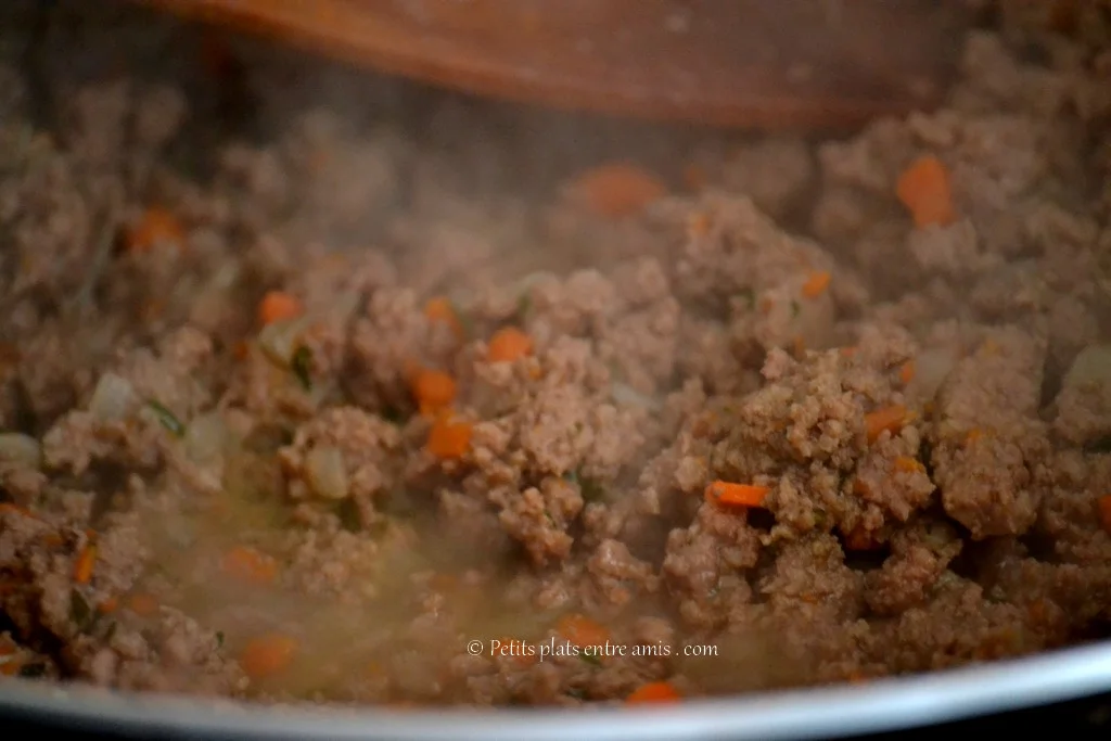 cuisson de la viande pour hachis