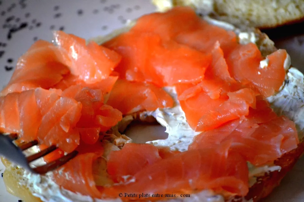 saumon sur bagels