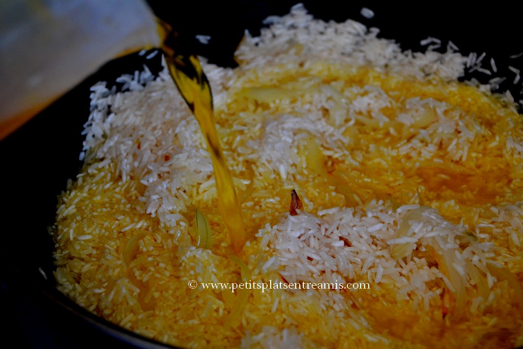 Préparation riz pilaf