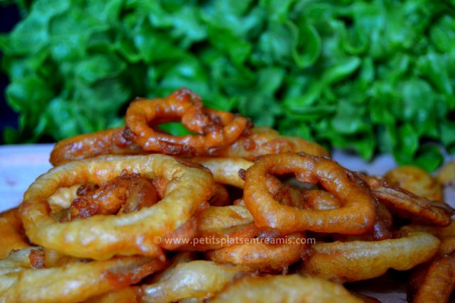 assiette d'onion rings