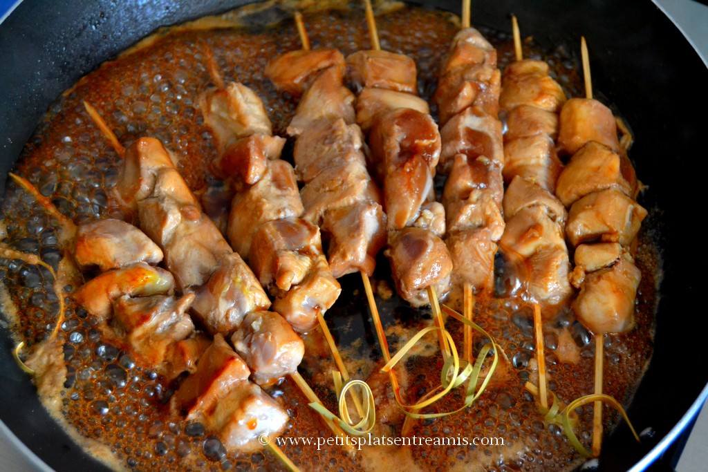 cuisson yakitori de poulet