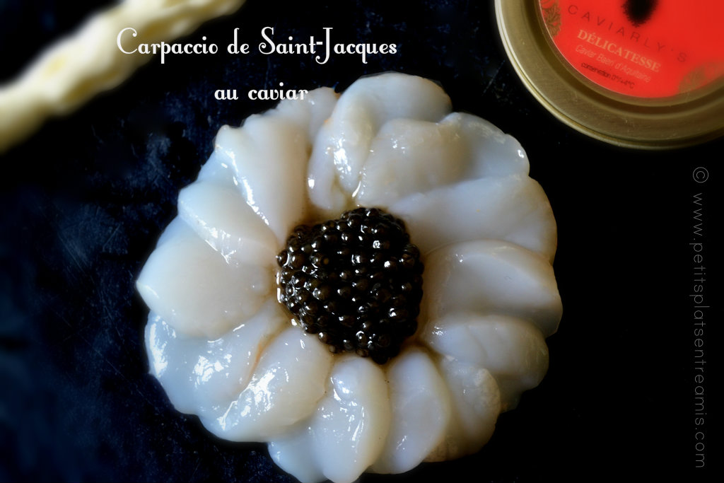 Carpaccio de Saint-Jacques au caviar