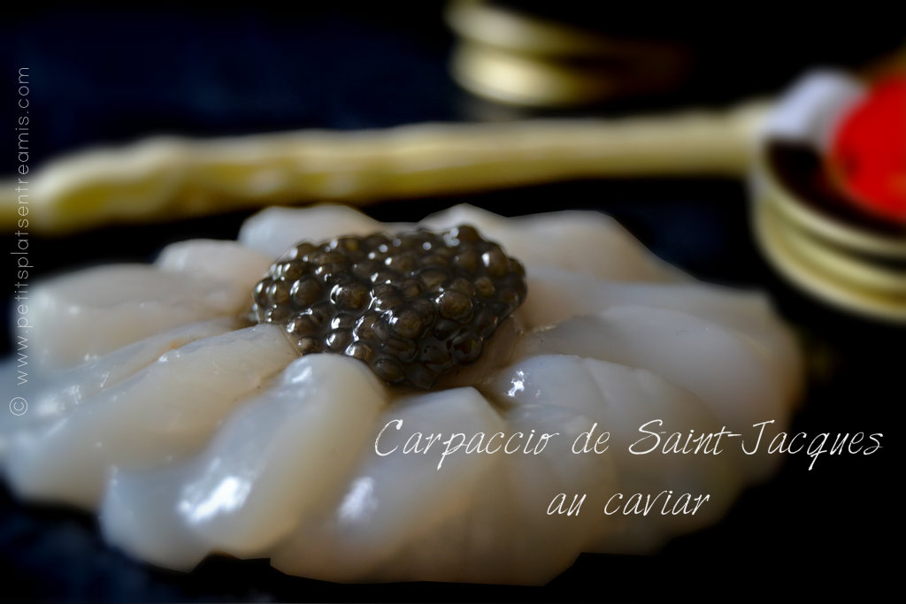 Carpaccio de Saint-Jacques au caviar