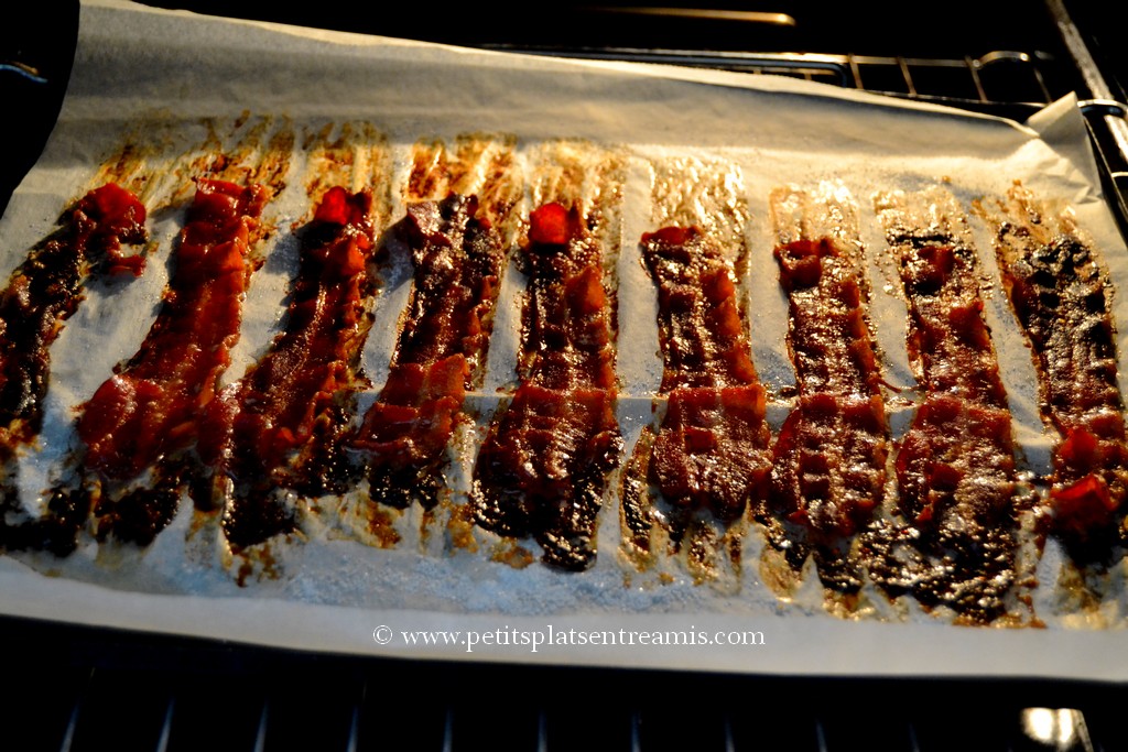 bacon caramélisé au four