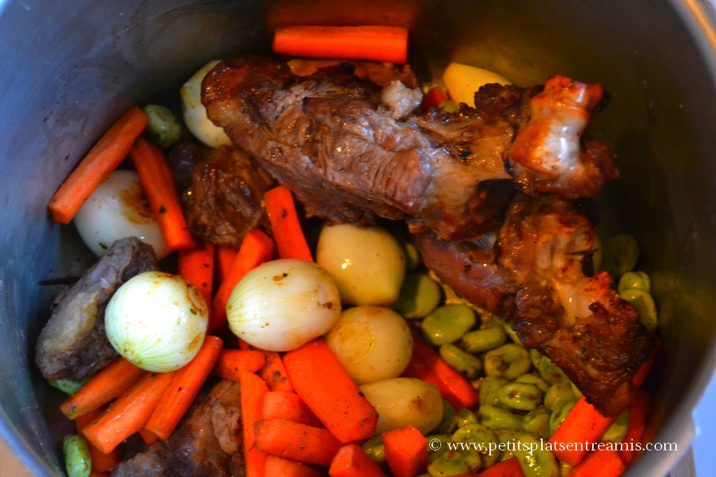 cuisson viande et légumes couscous