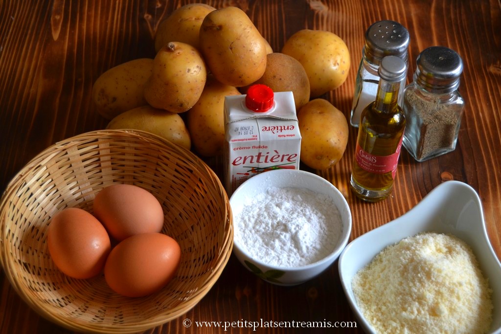 ingrédients pour pancakes de pommes de terre