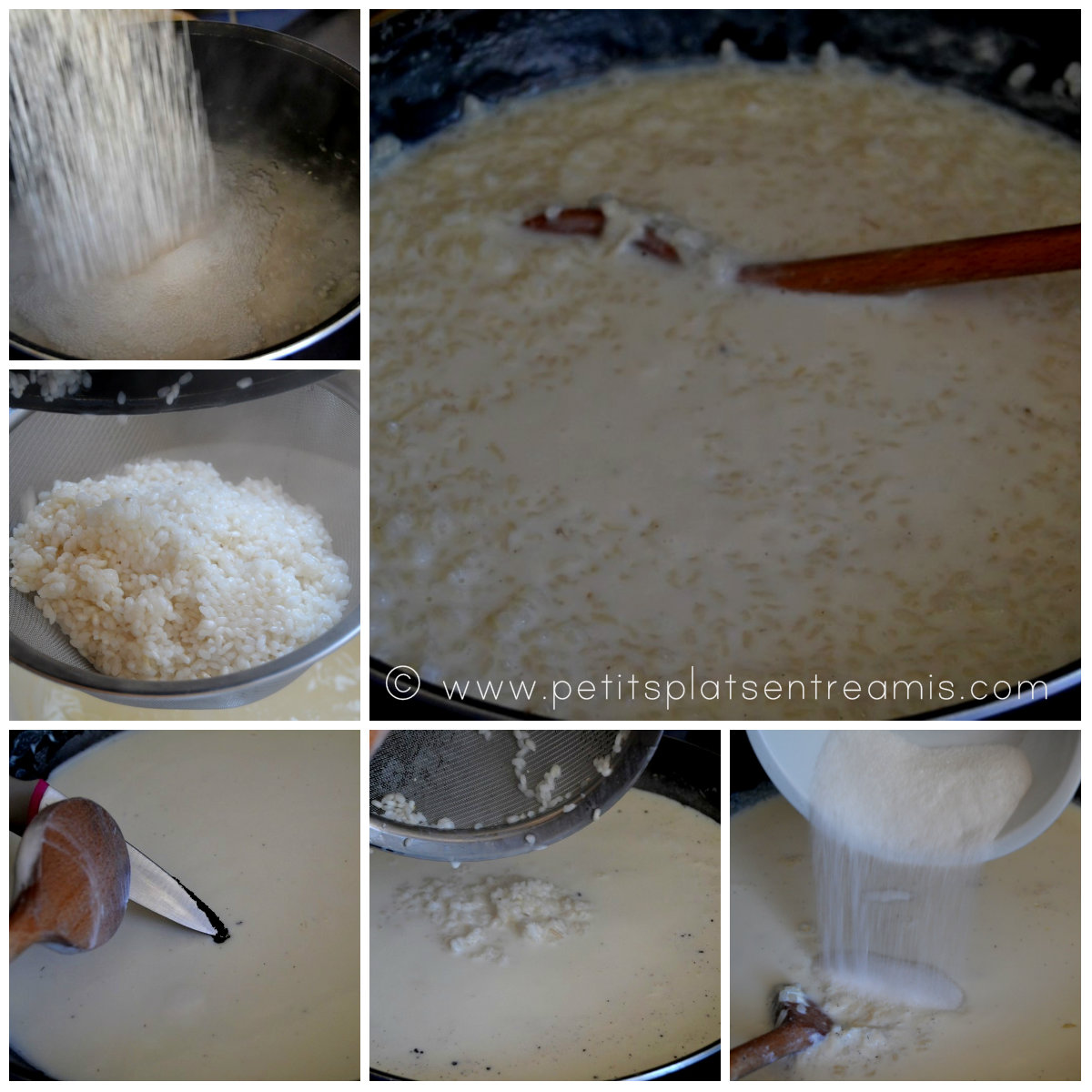 préparation du riz au lait