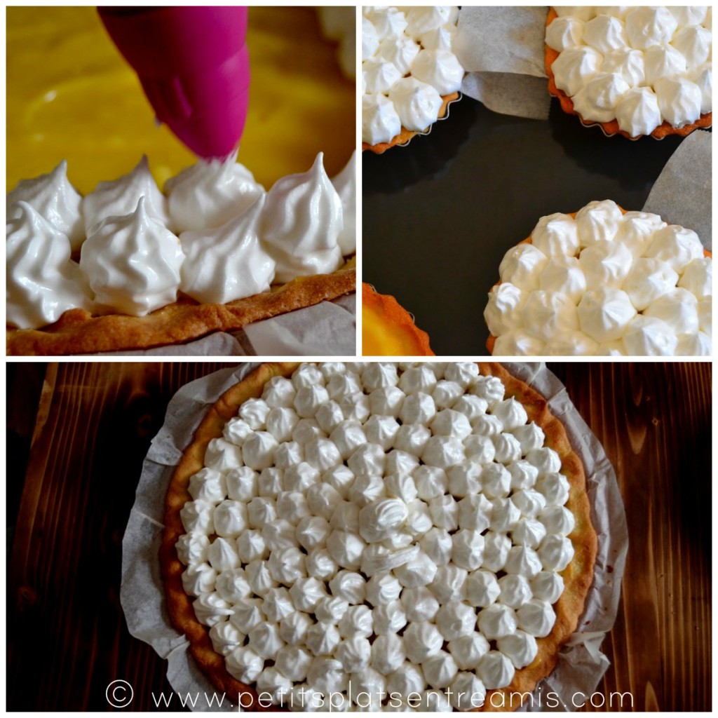 garnissage meringue sur tarte