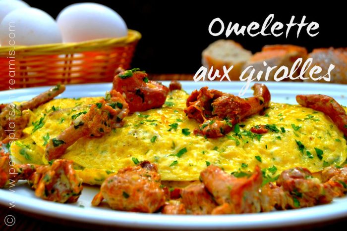 Recette de l'omelette aux girolles