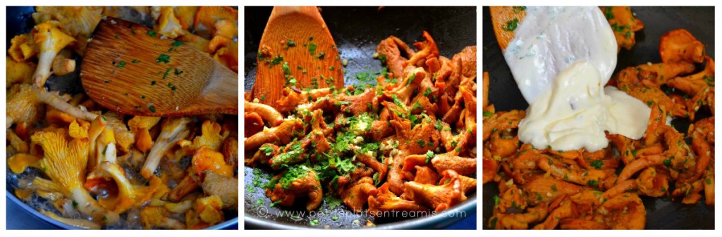 préparation des girolles