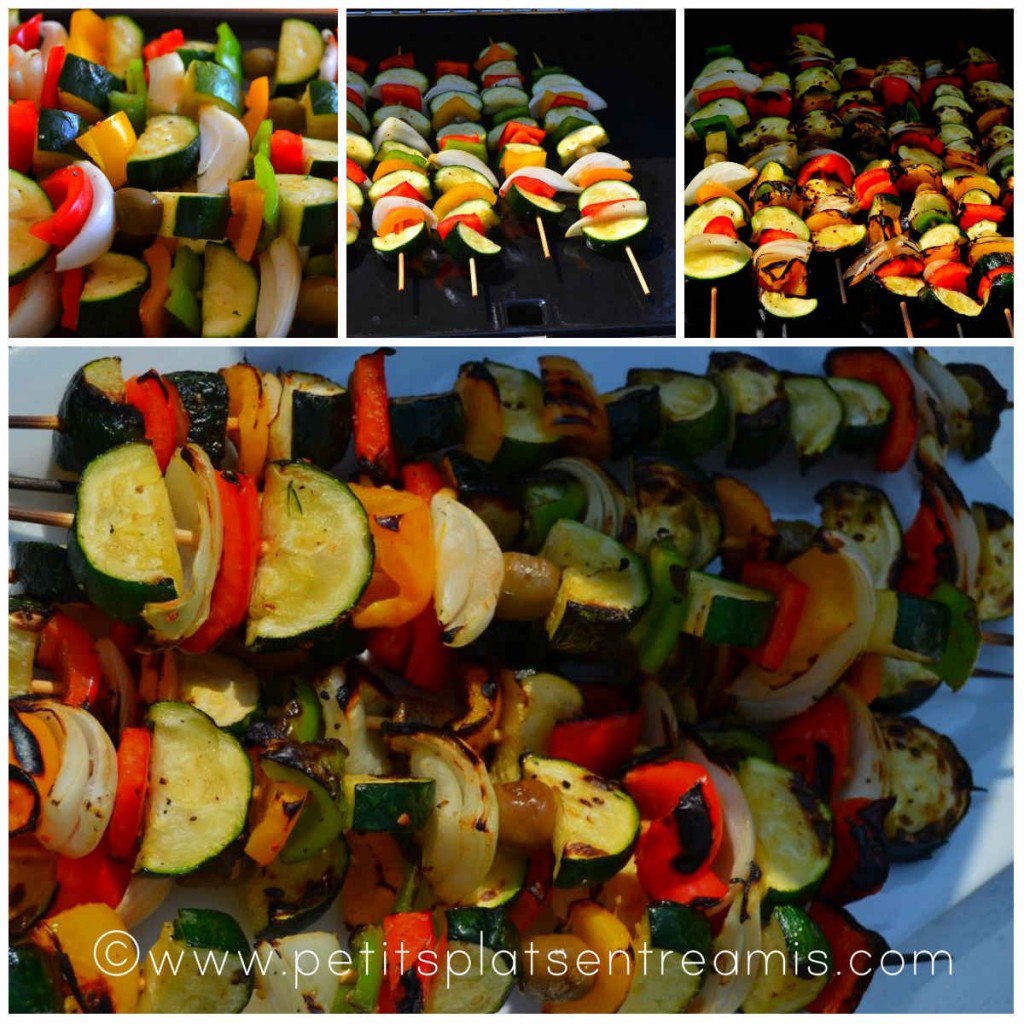 cuisson brochettes de légumes