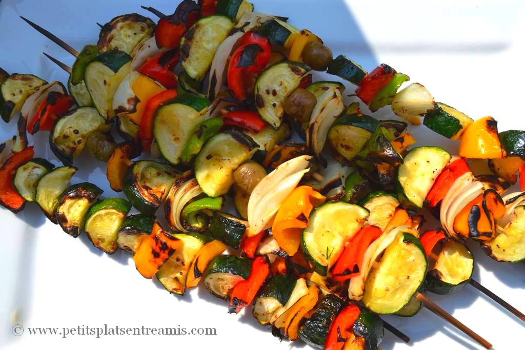 Brochettes de légumes au barbecue