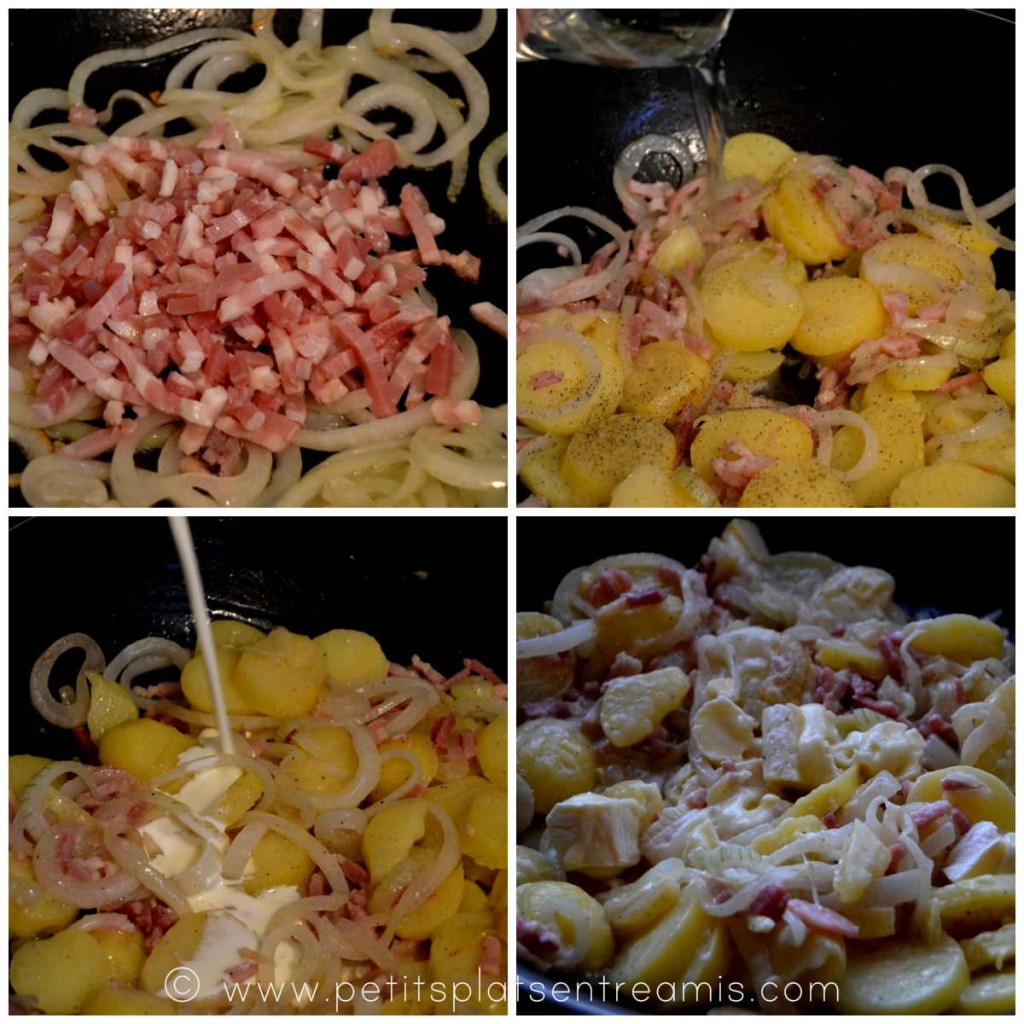 préparation de la tartiflette