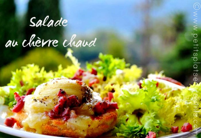 Salade de chèvre chaud aux miel et lardons