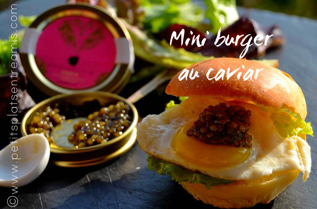 Mini burger au caviar