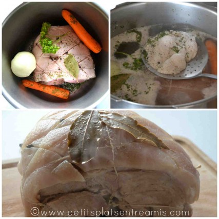 cuisson à l'eau du jambon de Noël