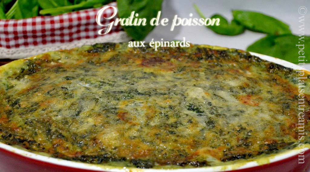 gratin de poisson aux épinards