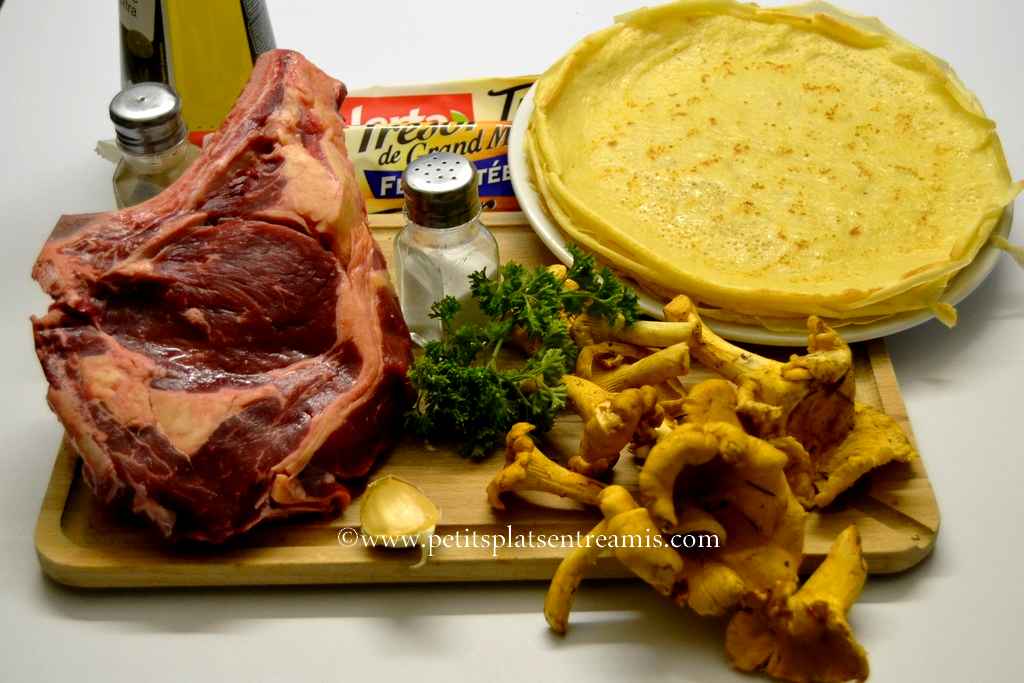 ingrédients pour côte de boeuf en croûte