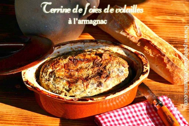 terrine de foies de volailles à l'armagnac