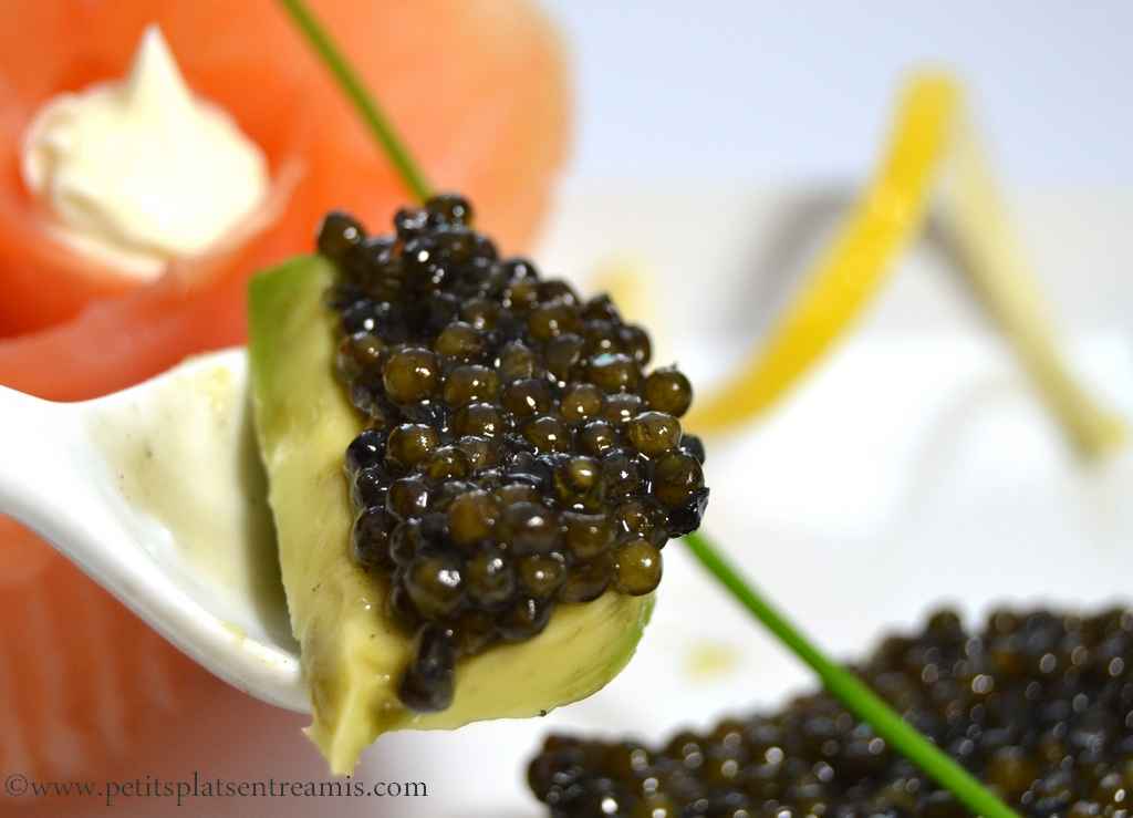 bouchée de coeur de caviar