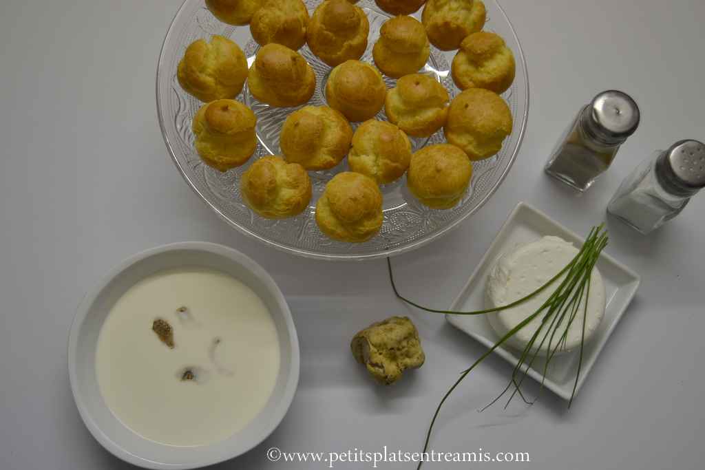 ingrédients pour petits choux à la truffe blanche