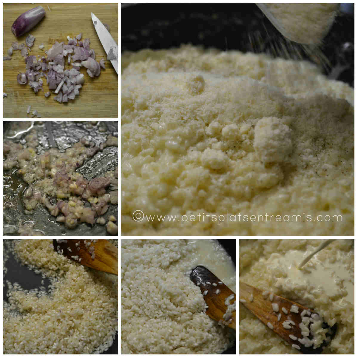 cuisson du risotto aux champignons