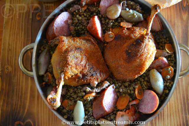 Cuisses De Canard Confites Aux Lentilles Vertes Du Puy Petits