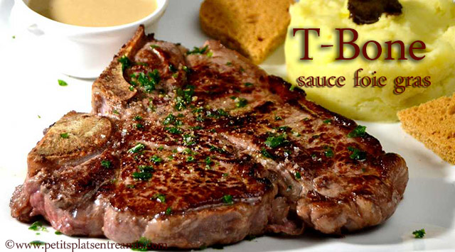 T-bone sauce foie gras