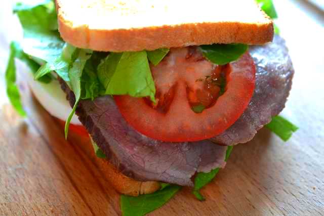 sandwich rosbif ouvert