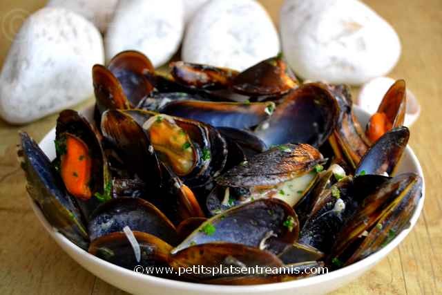 assiette de moules à la crème