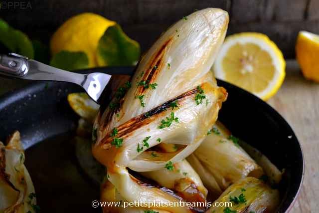 bouchée d'endives braisée et caramélisée