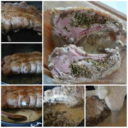 cuisson carré de veau à la moutarde