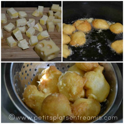 cuisson des beignets au fromage