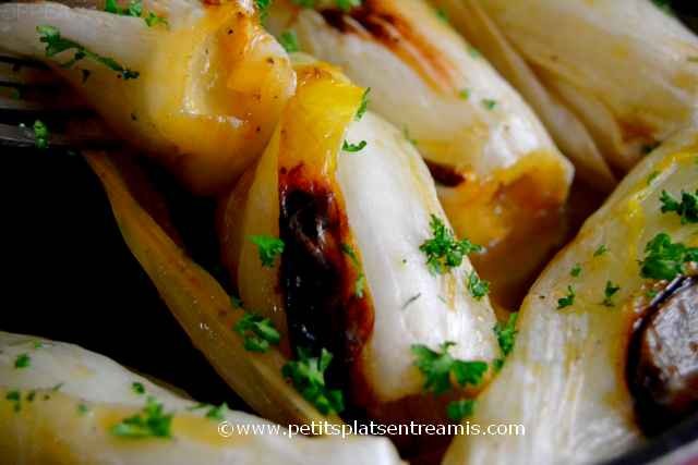 endives braisées et caramélisées à la une