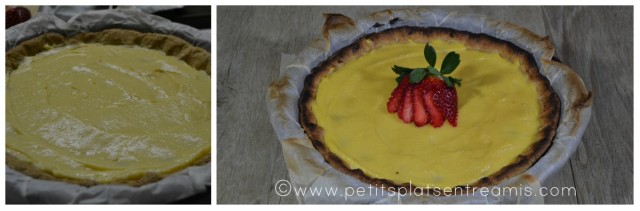 finitions de la tarte aux fraises