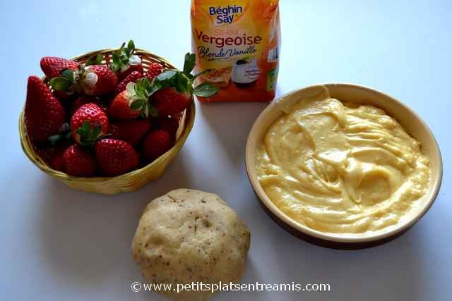 ingrédients pour tarte aux fraises