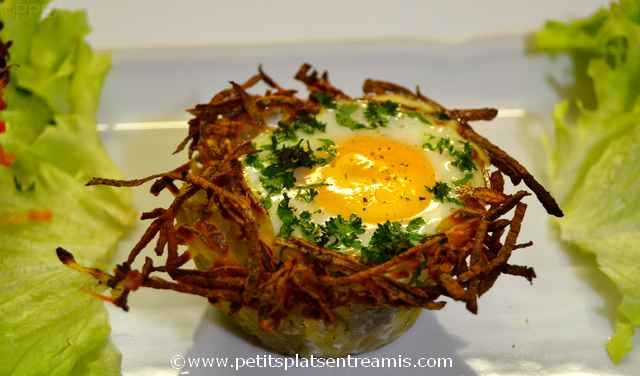 oeuf en nid de légumes à la une