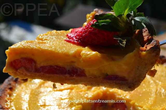 part de tarte aux fraises