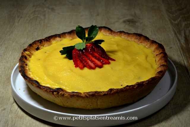 plat de tarte aux fraises