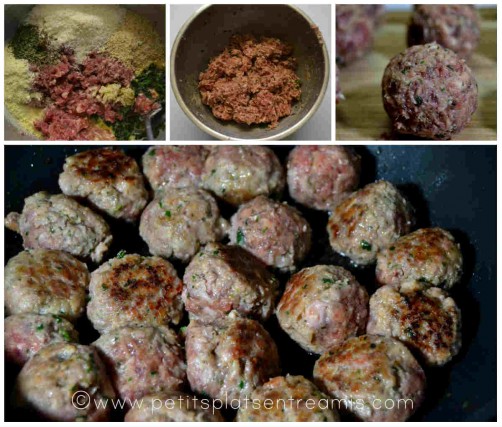 préparation de la viande en boulettes