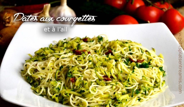 Pâtes aux courgettes et à l’ail