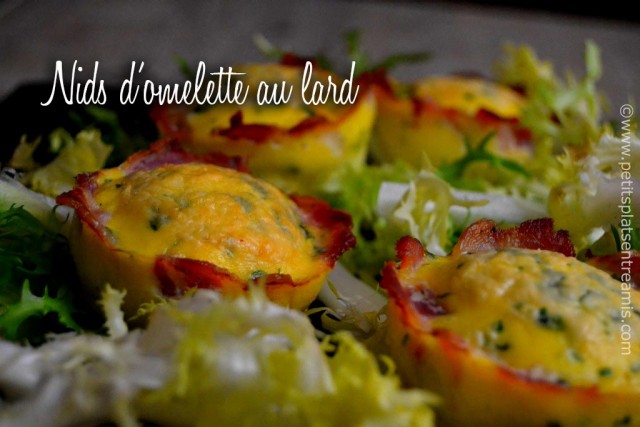 recette-nids-d'omelette-au-lard