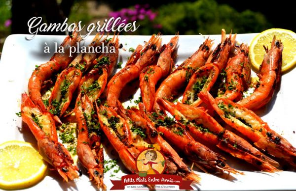 Gambas grillées à la plancha