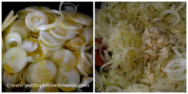 cuisson des oignons pour pissaladière