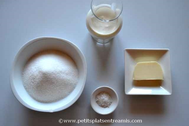 ingrédients caramel au beurre salé