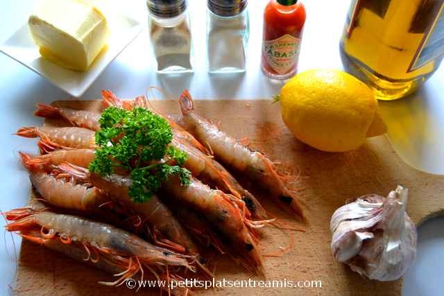 ingrédients pour gambas grillées