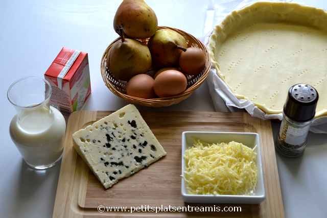 ingrédients tarte roquefort et poires