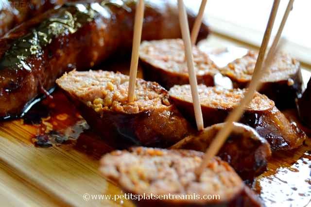 saucisse de Toulouse en amuse gueule