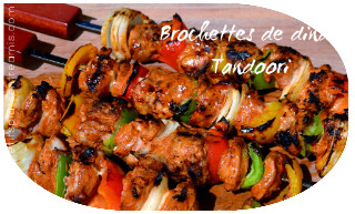 Brochettes de dinde tandoori