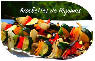 Brochettes de légumes